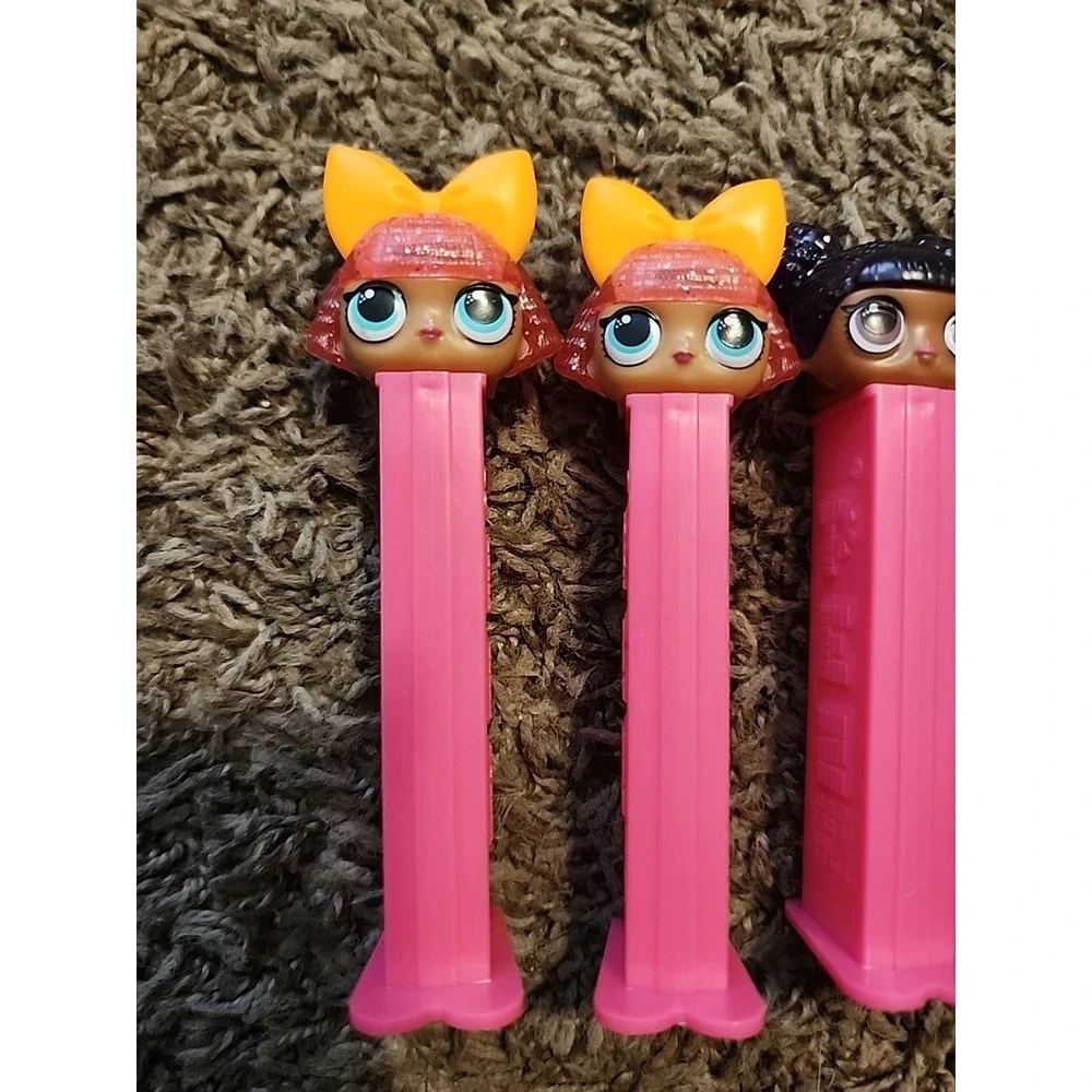 LOL SERIES 1 -‎ SURPRISE PEZ SET OF 5. Dusk, Splash, Purple, Glitter x2.